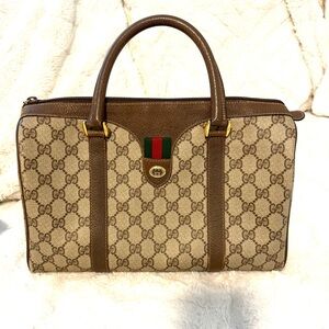 Gucci Beige and Brown Monogram Tote
